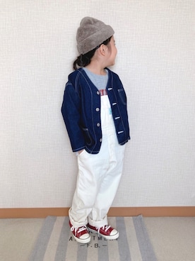 「ボア」｜「アイテム（オールインワン・サロペット）」を使った、koharu☺︎さん（キッズ・110cm）の秋コーディネート