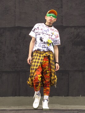 「#HUF」｜亞當碎骨さん（メンズ・175cm）の夏コーディネート