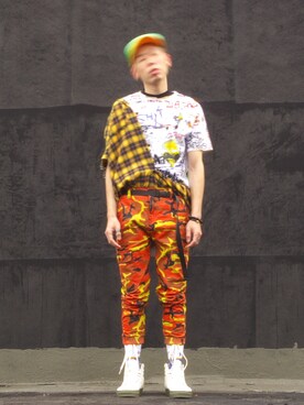「#HUF」｜亞當碎骨さん（メンズ・175cm）の夏コーディネート