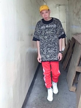 「#HUF」｜亞當碎骨さん（メンズ・175cm）の夏コーディネート