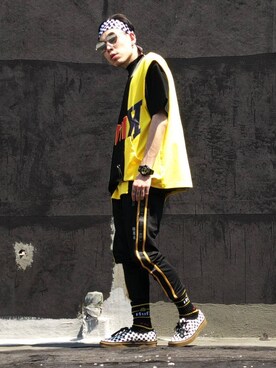 「#HUF」｜亞當碎骨さん（メンズ・175cm）の夏コーディネート