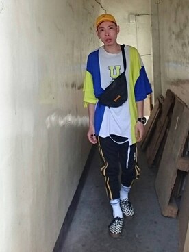 「#HUF」｜亞當碎骨さん（メンズ・175cm）の夏コーディネート