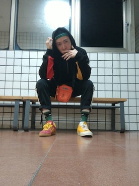 「orange」｜亞當碎骨さん（メンズ・175cm）の冬コーディネート