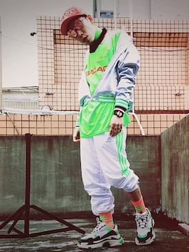 「#HUF」｜亞當碎骨さん（メンズ・175cm）の春コーディネート