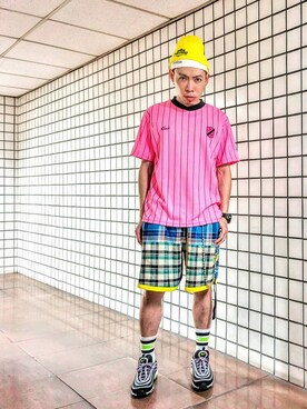「checkerboard」｜亞當碎骨さん（メンズ・175cm）の夏コーディネート