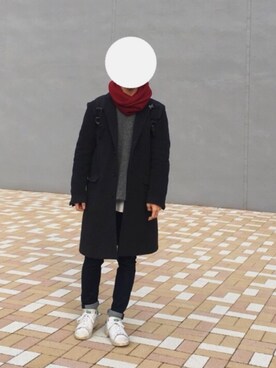「アイテム（バックパック/リュック、ブルー系）」を使った、URer6174さん（メンズ・167cm）の冬コーディネート