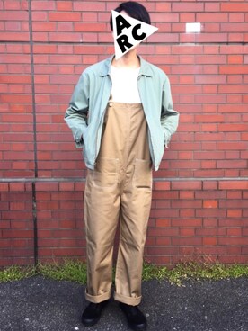 「JEANASIS（ジーナシス）のアイテム（オールインワン・サロペット）」を使った、ARChangさん（メンズ・170cm）の春コーディネート