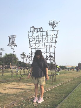 「5（ファイブ）のアイテム（パンツ）」を使った、__.hsingjieさん（レディース・150cm）の秋コーディネート