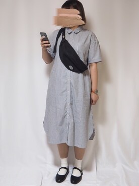 「SVEC（シュベック）のカンフーシューズ kung fu Shoes / ストラップパンプス（バレエシューズ）」を使った、こーん。さん（レディース・167cm）の夏コーディネート