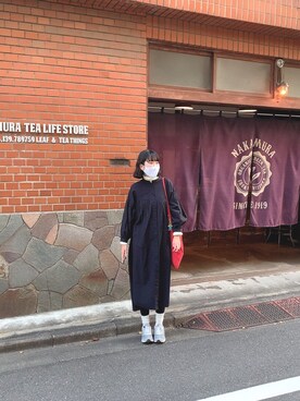 「IDEE（イデー）のアイテム（バッグ）」を使った、おかだ  ももこさん（レディース・162cm）の秋コーディネート