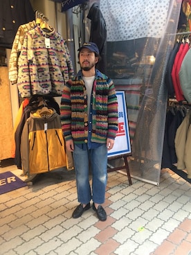 「rasox（ラソックス）のアイテム」を使った、牛木さん（メンズ・165cm）の冬コーディネート