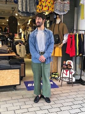 「rasox（ラソックス）のアイテム」を使った、牛木さん（メンズ・165cm）の春コーディネート