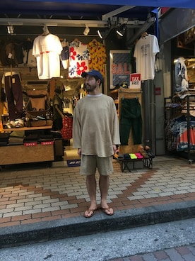 「JIMMY'Z（ジミーズ）のアイテム」を使った、牛木さん（メンズ・165cm）の夏コーディネート