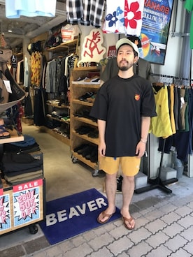 「AlexanderLeeChang（アレキサンダーリーチャン）のアイテム」を使った、牛木さん（メンズ・165cm）の夏コーディネート