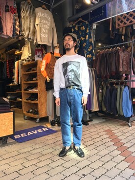 「rasox（ラソックス）のアイテム」を使った、牛木さん（メンズ・165cm）の秋コーディネート