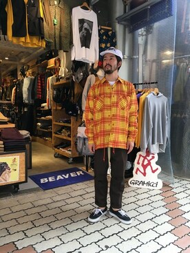 「rasox（ラソックス）のアイテム」を使った、牛木さん（メンズ・165cm）の秋コーディネート