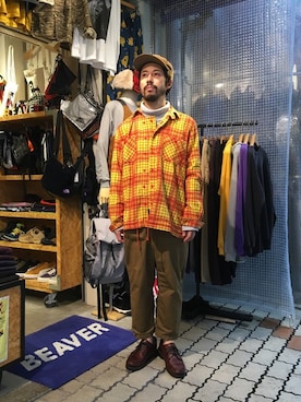 「rasox（ラソックス）のアイテム」を使った、牛木さん（メンズ・165cm）の秋コーディネート