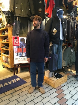 「Goodwear(Since1983)（グッドウェア）のアイテム」を使った、牛木さん（メンズ・165cm）の秋コーディネート