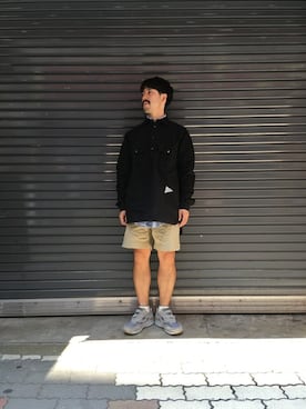 「SAS（エスエーエス）のアイテム（スニーカー）」を使った、牛木さん（メンズ・165cm）の夏コーディネート