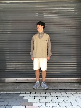 「MANASTASH（マナスタッシュ）のアイテム（トップス）」を使った、牛木さん（メンズ・165cm）の秋コーディネート