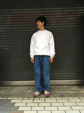 「rasox（ラソックス）のアイテム」を使った、牛木さん（メンズ・165cm）の秋コーディネート