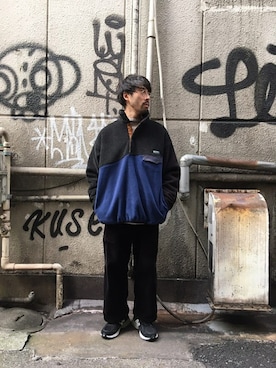 「rasox（ラソックス）のRasox/ラソックス　メリノウール・クルー メンズ（ソックス/靴下）」を使った、牛木さん（メンズ・165cm）の冬コーディネート