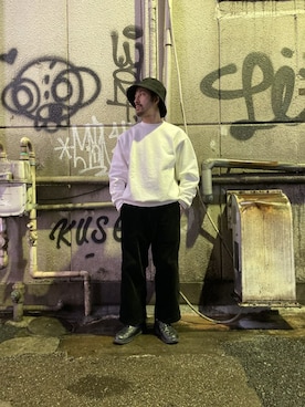 「rasox（ラソックス）のRasox/ラソックス　メリノウール・クルー メンズ（ソックス/靴下）」を使った、牛木さん（メンズ・165cm）の冬コーディネート