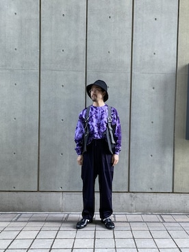 「Paraboot（パラブーツ）のアイテム（サンダル）」を使った、牛木さん（メンズ・165cm）の春コーディネート
