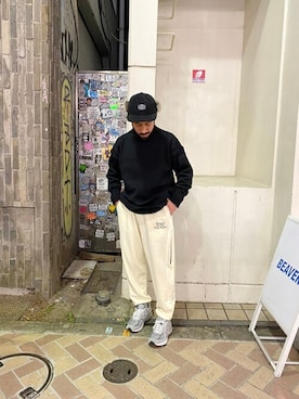 「MANASTASH（マナスタッシュ）のアイテム（パンツ）」を使った、牛木さん（メンズ・165cm）の秋コーディネート