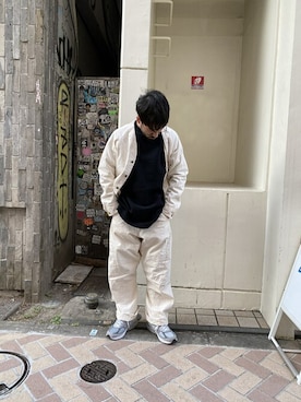 「キャルオーライン」｜牛木さん（メンズ・165cm）の冬コーディネート