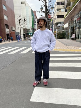 「COBRA CAPS（コブラキャップス）のアイテム」を使った、牛木さん（メンズ・165cm）の春コーディネート