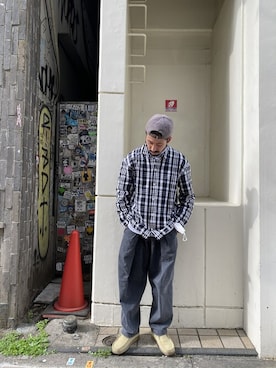 「Goodwear(Since1983)（グッドウェア）のアイテム」を使った、牛木さん（メンズ・165cm）の春コーディネート