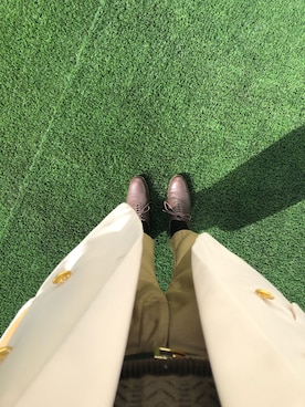 「アイテム（スーツジャケット、イエロー系）」を使った、一二さん（レディース・160cm）の秋コーディネート