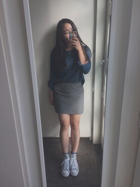 「autumn look」｜「アイテム（スウェット）」を使った、Mikiさん（レディース・160cm）の秋コーディネート