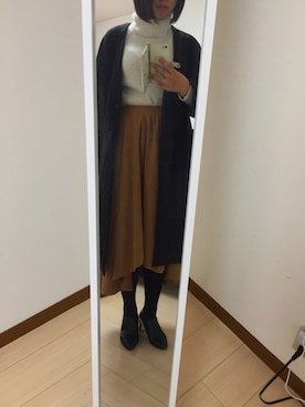 「H&M（エイチ・アンド・エム）のアイテム（ブーティ）」を使った、madoさん（レディース・167cm）の冬コーディネート