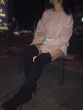 「オオカミ少女のアイテム（トップス、シルバー系）」を使った、マグロのお寿司さん（レディース・156cm）の秋コーディネート