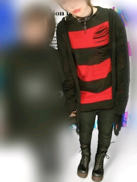 「HELL CAT PUNKS（ヘルキャットパンクス）のアイテム（トップス）」を使った、ともあさん（レディース・164cm）の夏コーディネート