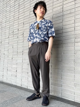 「☆柄シャツ」｜nagase_sさん（メンズ・167cm）の夏コーディネート