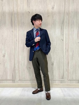 「green label relaxing（グリーンレーベルリラクシング）のレザー メッシュ 30 ベルト（ベルト）」を使った、nagase_sさん（メンズ・167cm）の夏コーディネート