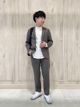 「アイテム（テーラードジャケット、ブラウン系）」を使った、nagase_sさん（メンズ・167cm）の秋コーディネート