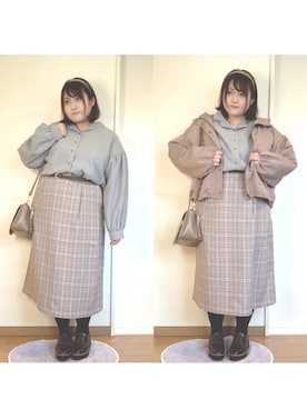 「apres jour（アプレジュール）のアイテム（マウンテンパーカー）」を使った、小早川くる美さん（レディース・158cm）の秋コーディネート