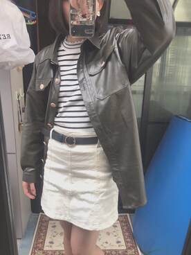 「Meow（ミャオ）のアイテム」を使った、ふさん（レディース・170cm）の春コーディネート