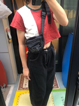 「Meow（ミャオ）のアイテム」を使った、ふさん（レディース・170cm）の夏コーディネート