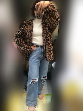 「Meow（ミャオ）のアイテム」を使った、ふさん（レディース・170cm）の冬コーディネート