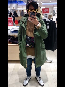 「RAGEBLUE（レイジブルー）のアイテム（モッズコート）」を使った、KNさん（メンズ・168cm）の春コーディネート