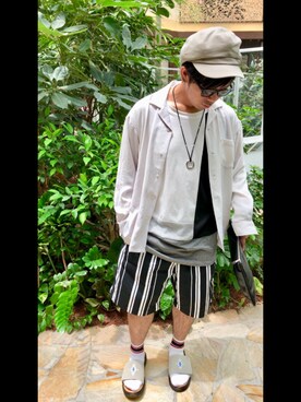 「CIAOPANIC TYPY（チャオパニックティピー）のアイテム（シューズ）」を使った、KNさん（メンズ・168cm）の夏コーディネート