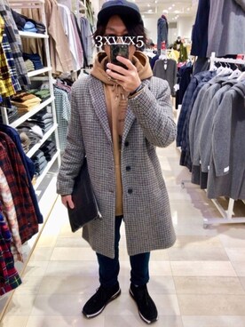 「RAGEBLUE（レイジブルー）のアイテム（クラッチバッグ）」を使った、KNさん（メンズ・169cm）の冬コーディネート