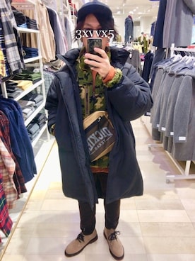 「POLAR（ポラール）のアイテム（帽子）」を使った、KNさん（メンズ・169cm）の冬コーディネート