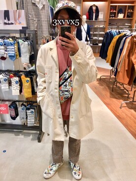 「ショップコート」｜「アイテム（アクセサリー）」を使った、KNさん（メンズ・169cm）の春コーディネート