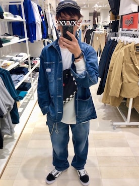 「RAGEBLUE（レイジブルー）のアイテム（カバーオール）」を使った、KNさん（メンズ・169cm）の春コーディネート